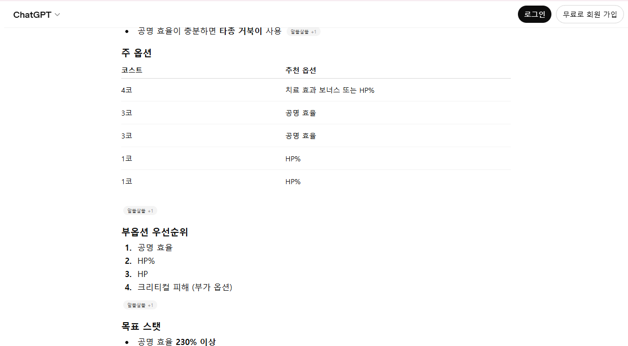 ChatGPT 응답